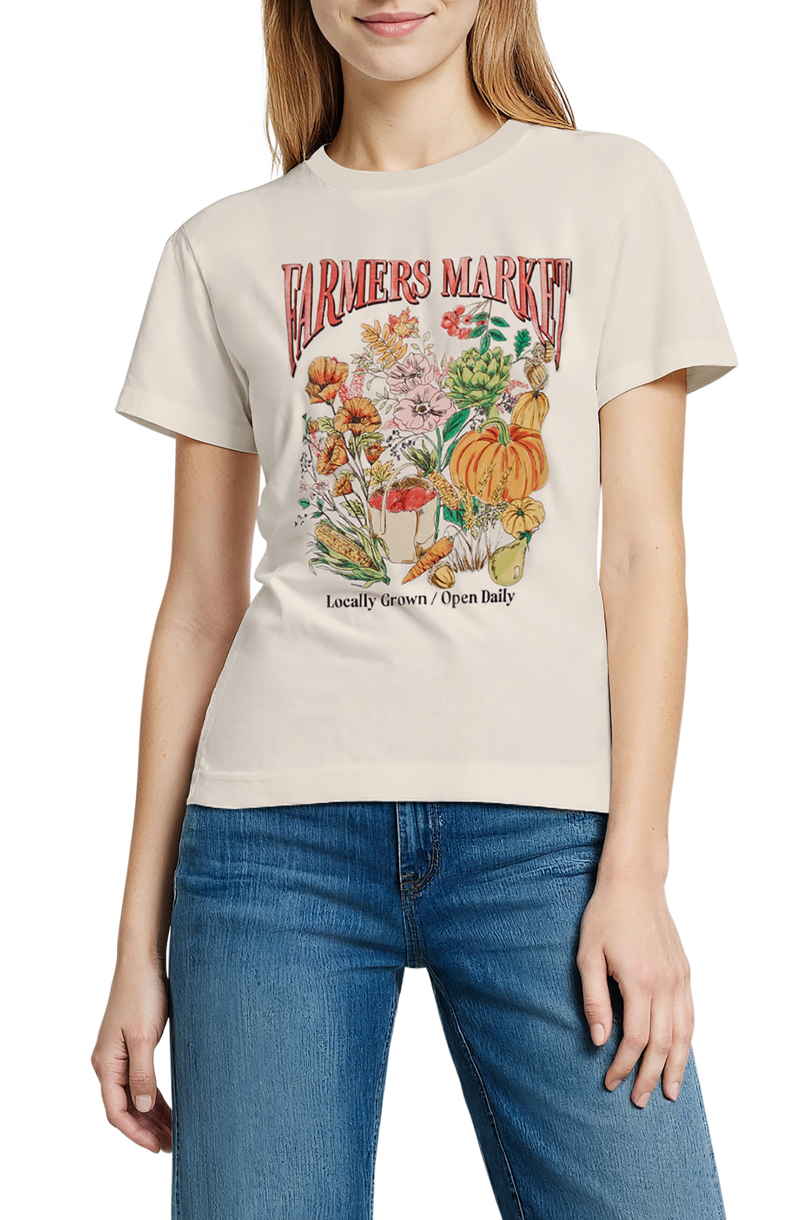 Wildfox Jamie Farmers Market Graphic T-Shirt