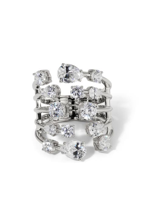 Hollywood Multi Row Cubic Zirconia Ring