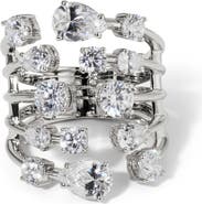 Nadri Hollywood Multi Row Cubic Zirconia Ring