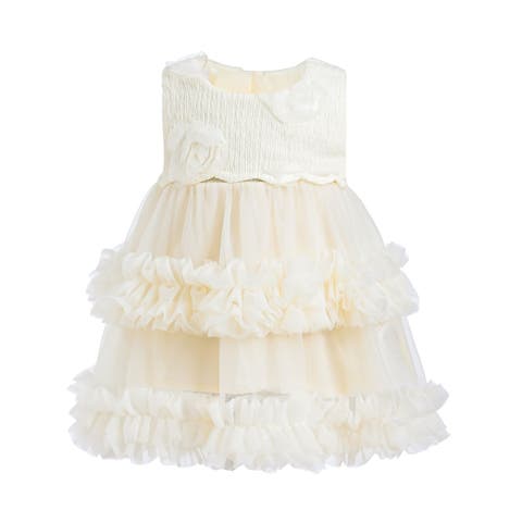 Flower Layered Tulle Dress (Baby)