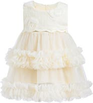 Tulleen Flower Layered Tulle Dress