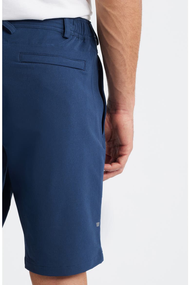 Radius Flex Water Resistant Flat Front Shorts, Alternate, color, TRUE NAVY