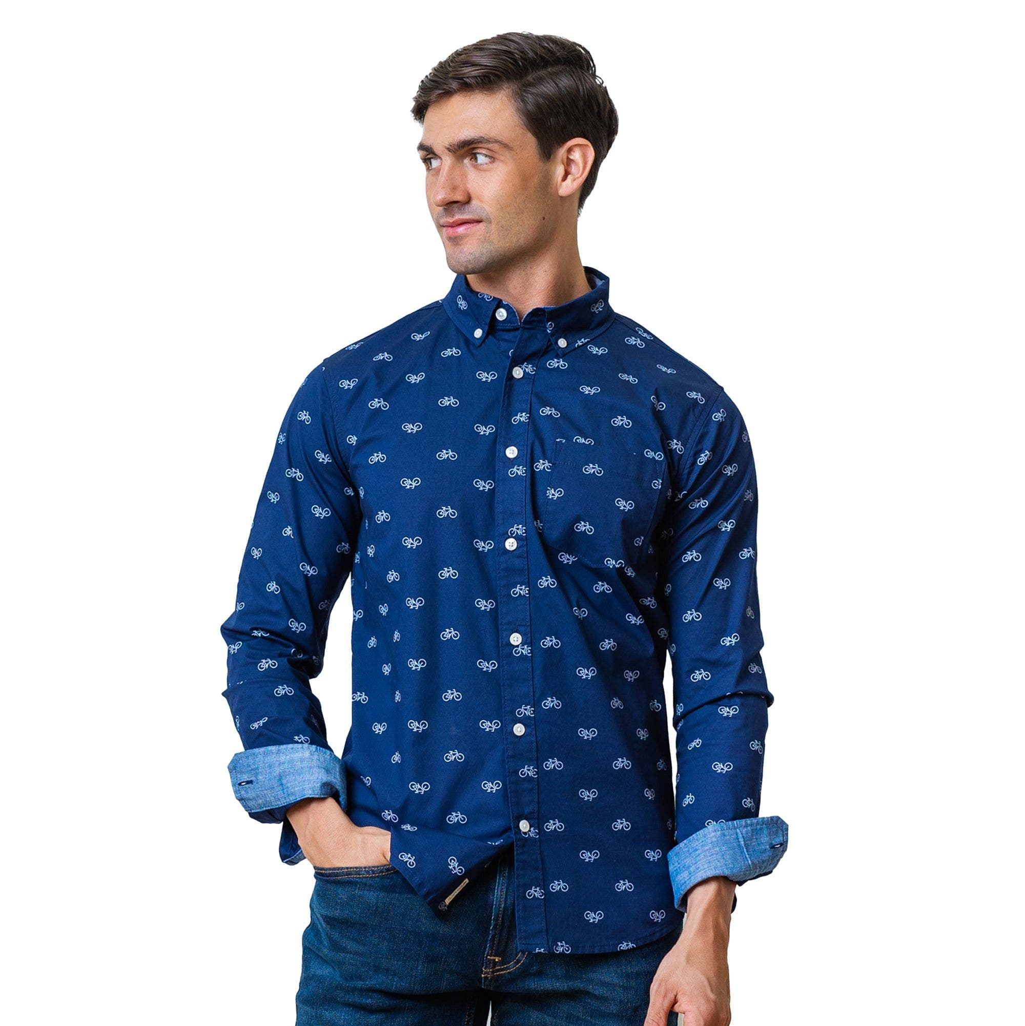 selected Navy Bicycle Print