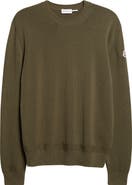 Moncler Logo Patch Cotton Crewneck Sweater
