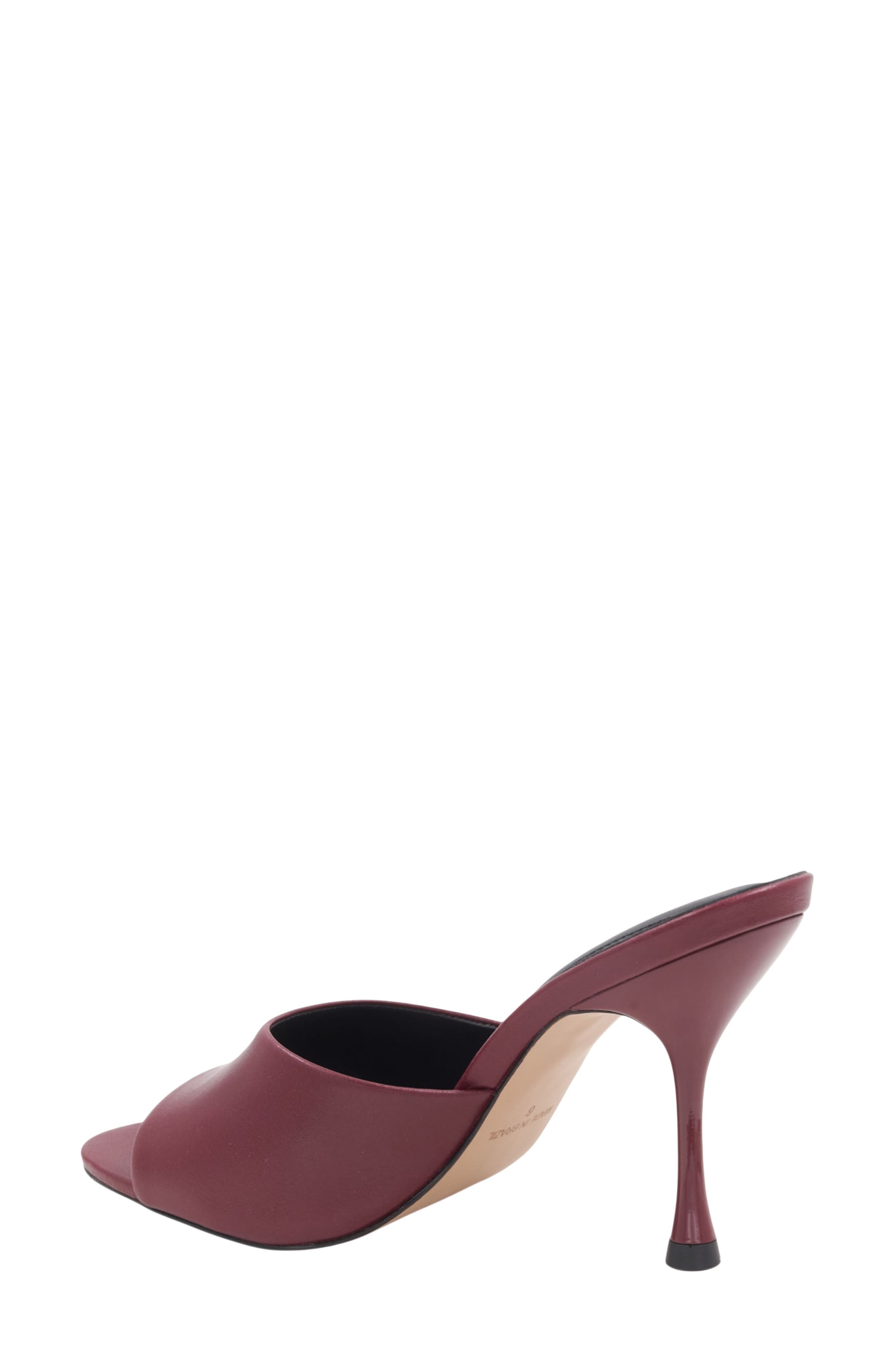 x Bre Tiesi Eve Slide Sandal, Alternate, color, MERLOT LEATHER
