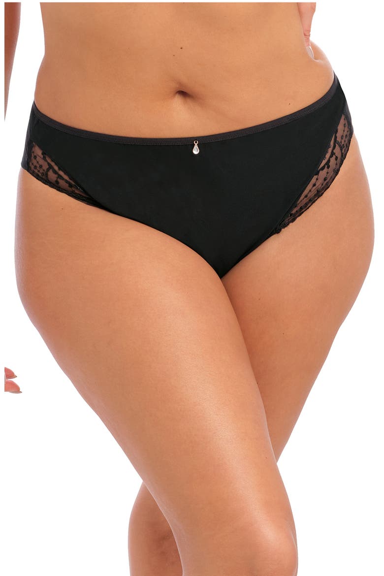 Priya Full Figure Brazilian Briefs, Alternate, color, BLACK