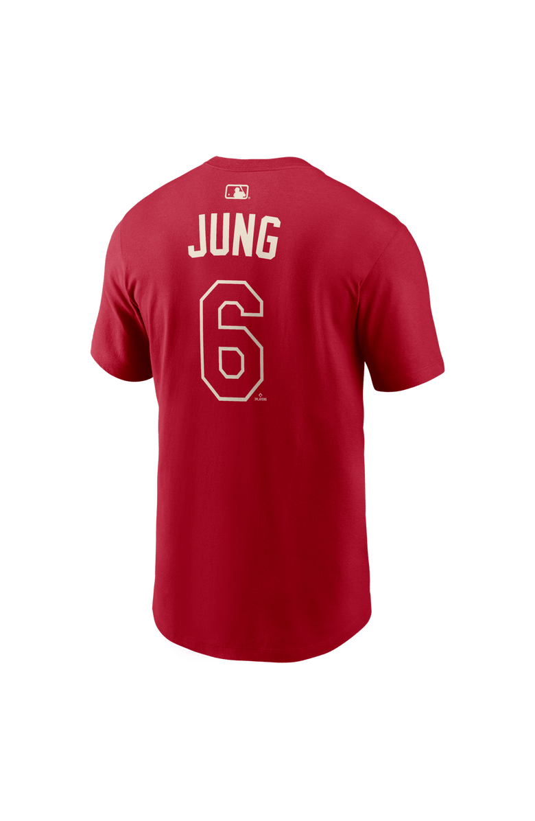 Nike Men's Nike Josh Jung Red Texas Rangers 2026 City Connect Name & Number T-Shirt, Alternate, color, Red
