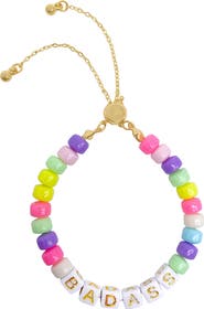 Adornia Colorful Beaded 'Badass' Slide Bracelet