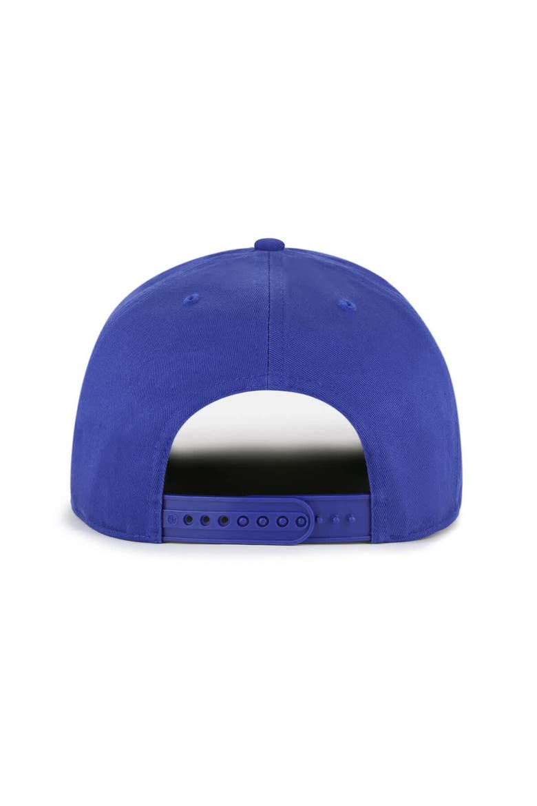 Men's '47 Royal/Brown Brooklyn Dodgers Cooperstown Break Wood Suede Hitch Adjustable Hat, Alternate, color, Royal