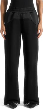 Manière De Voir Loula Jersey And Satin Joggers