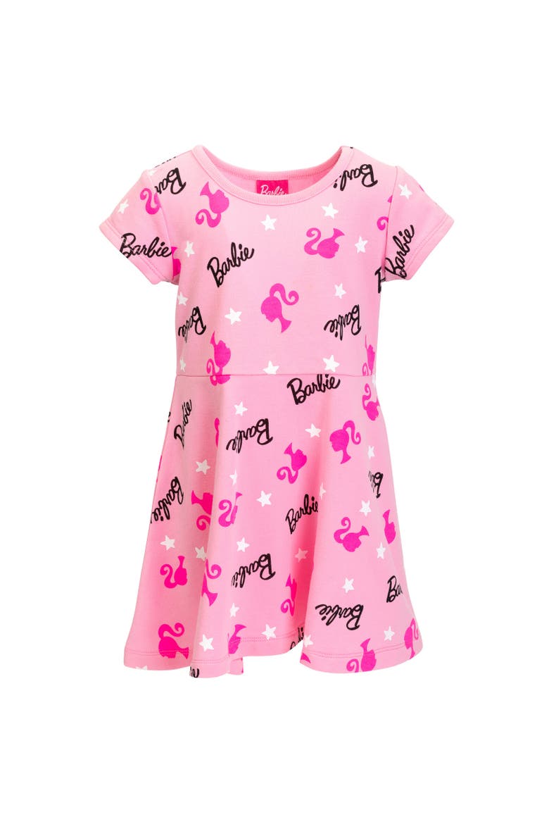 Short Sleeve Skater Dress, Main, color, Pink