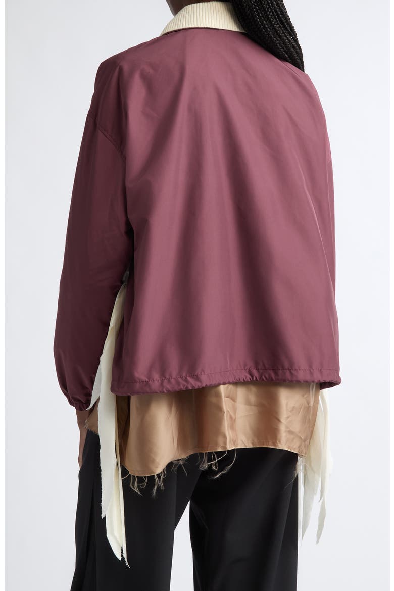 Mixed Media Jacket, Alternate, color, BORDEAUX