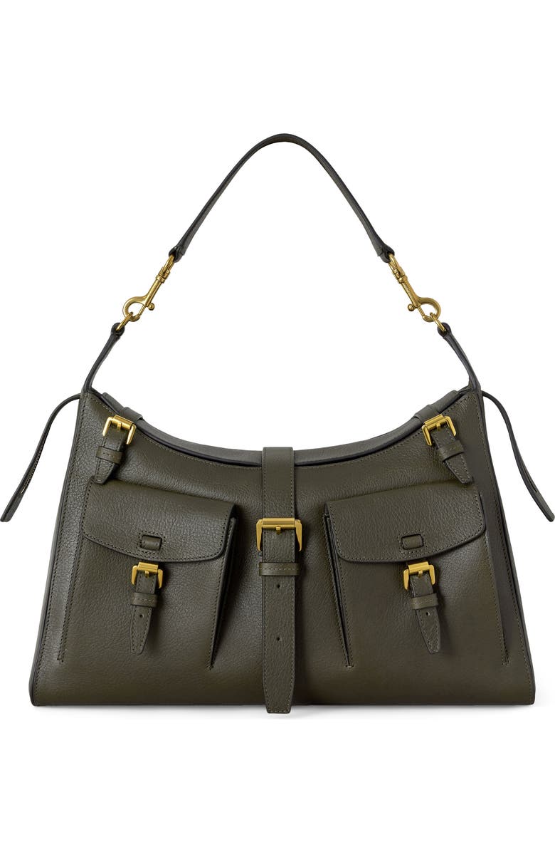Mulberry Roxanne Leather Shoulder Bag, Main, color, Juniper Green