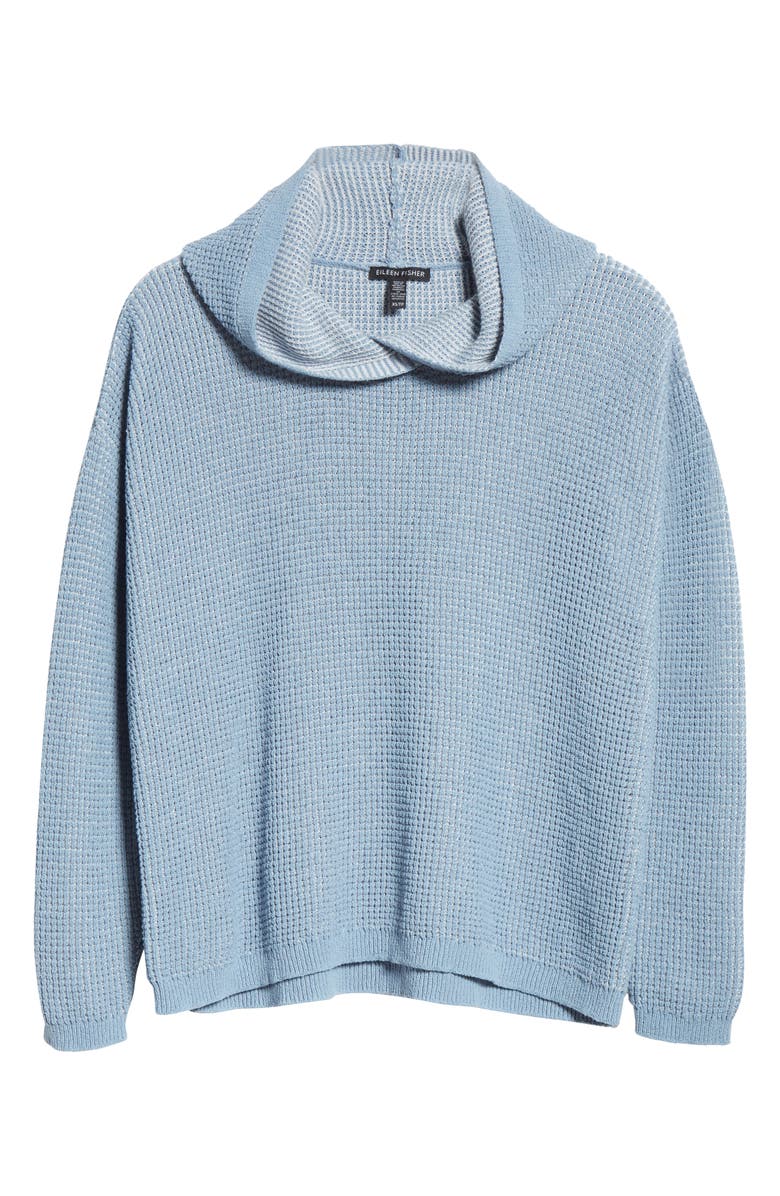 Eileen Fisher Organic Cotton Blend Hooded Sweater, Alternate, color,