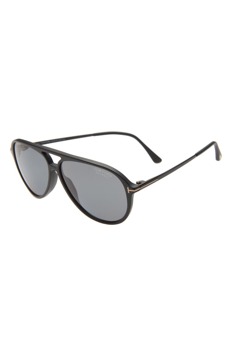 TOM FORD Samson 62mm Polarized Aviator Sunglasses, Alternate, color,