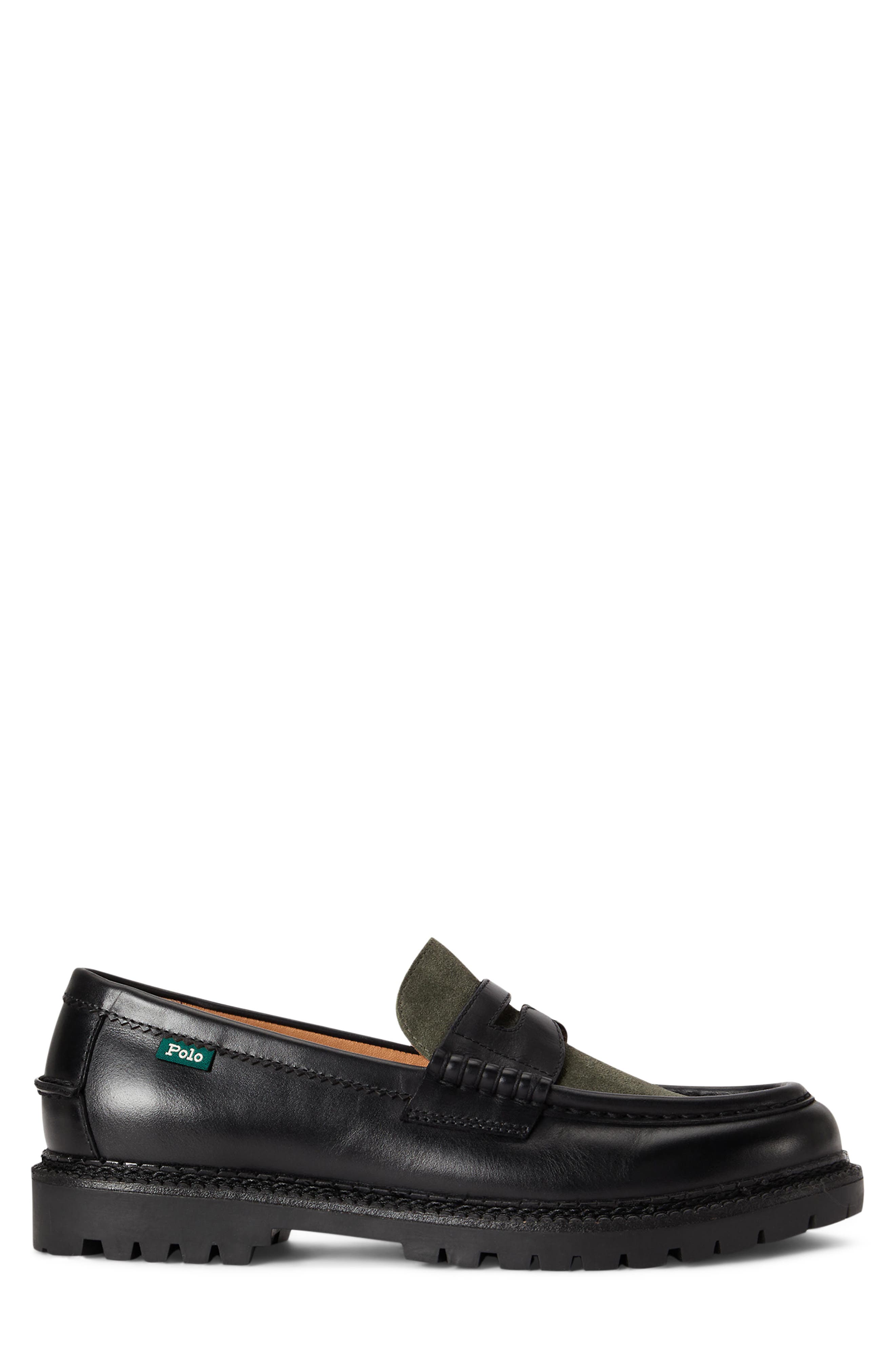 Jett Penny Loafer, Alternate, color, BLACK/ OLIVE