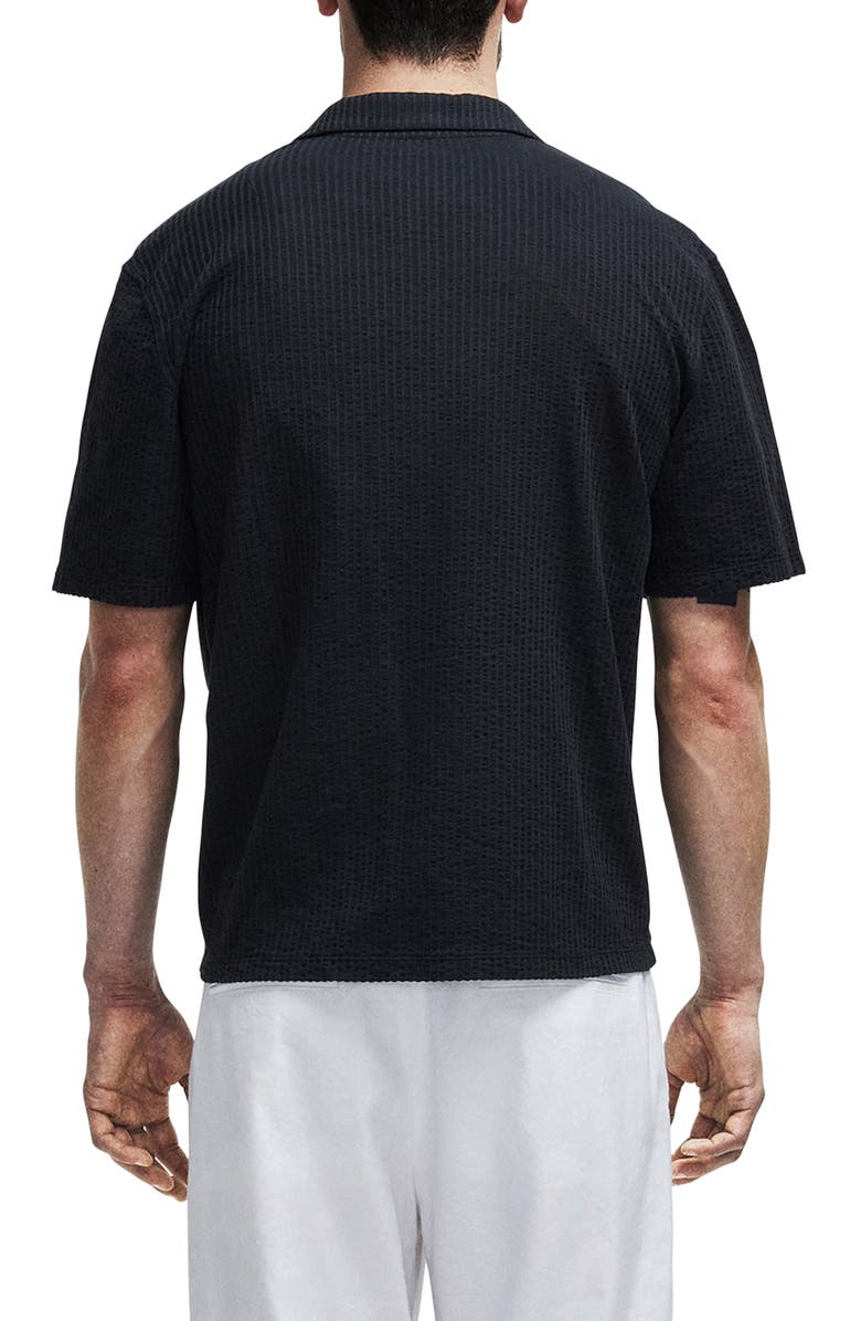 rag & bone Avery Seersucker Button-Up Shirt, Alternate, color, Black