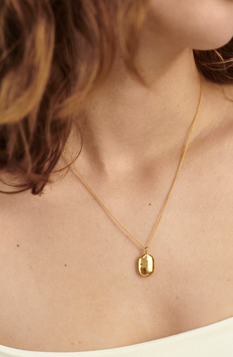 Monica Vinader Mini ID Locket Necklace, Alternate, color, 18Ct Gold Vermeil/ Ss