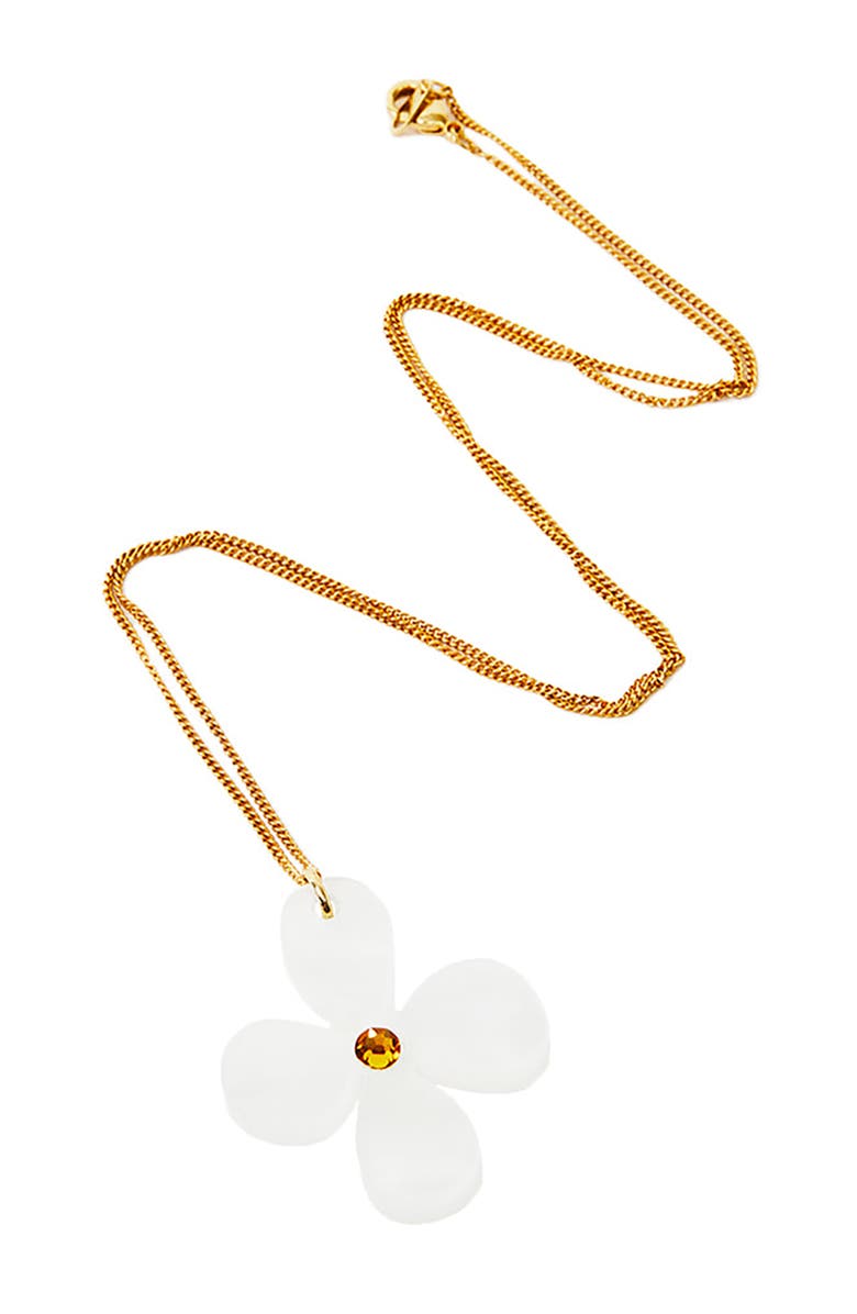 Toolally Daisy Pendant Necklace - Summer White, Alternate, color, Summer White