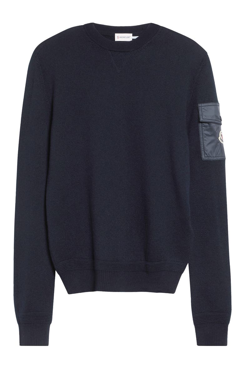 Wool Crewneck Sweater, Main, color, OBSIDIAN BLUE