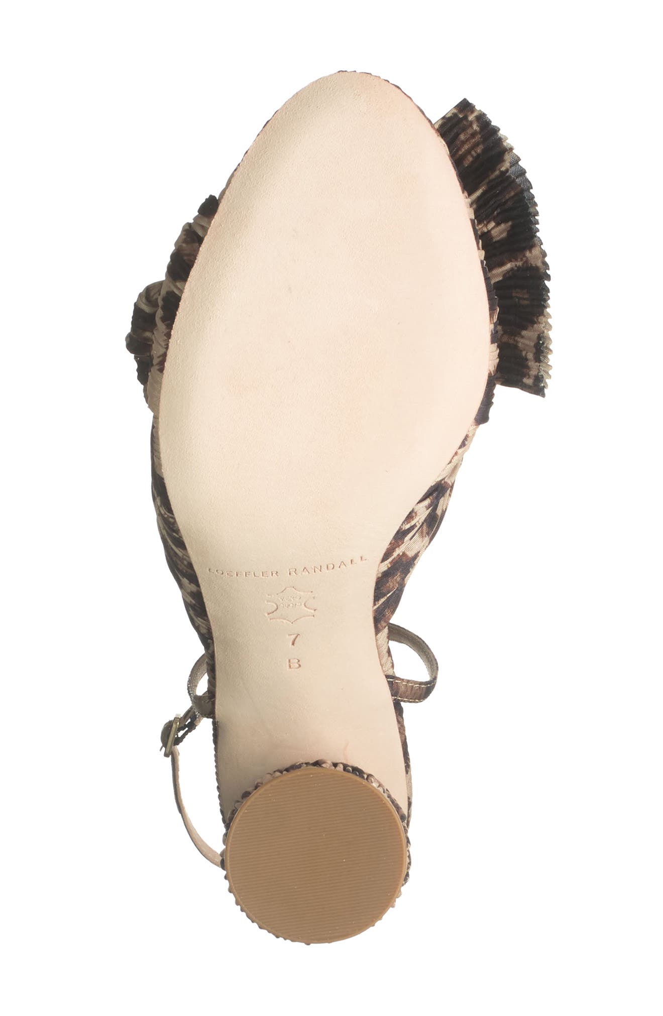 Loeffler Randall Camellia Pleated Bow Block Heel Sandal, Alternate, color, 