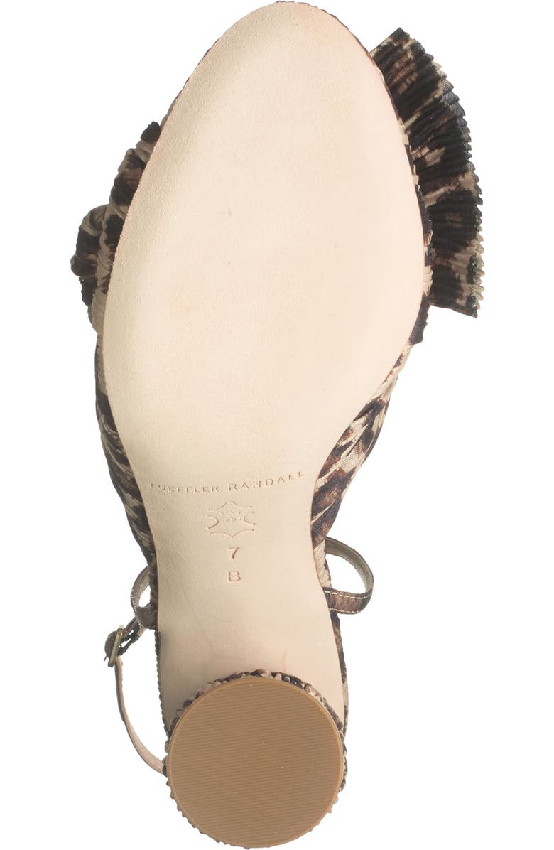 Loeffler Randall Camellia Pleated Bow Block Heel Sandal, Alternate, color,