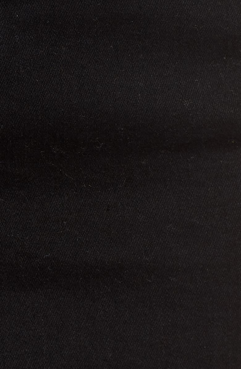 SP Black Stretch Denim Miniskirt, Alternate, color,