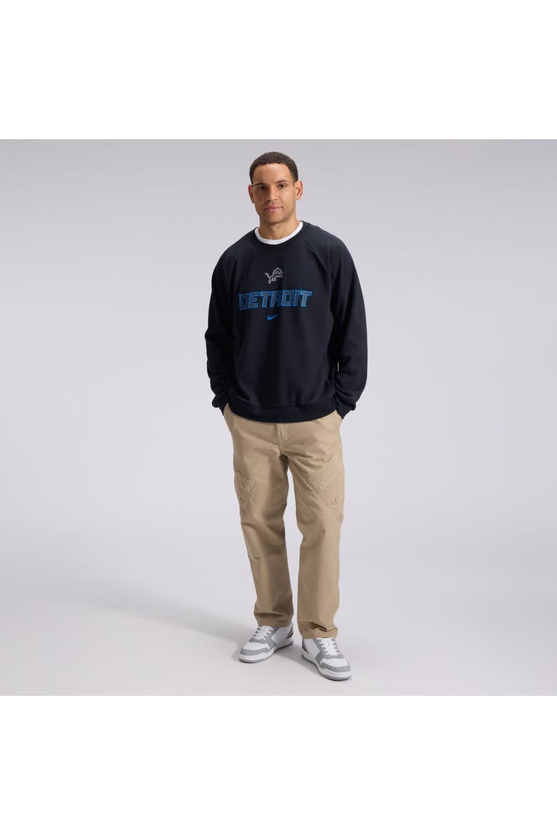 Men's Nike  Black Detroit Lions 2026 Rivalries Collection Dri-FIT Crew Sweatshirt, Alternate, color, Black