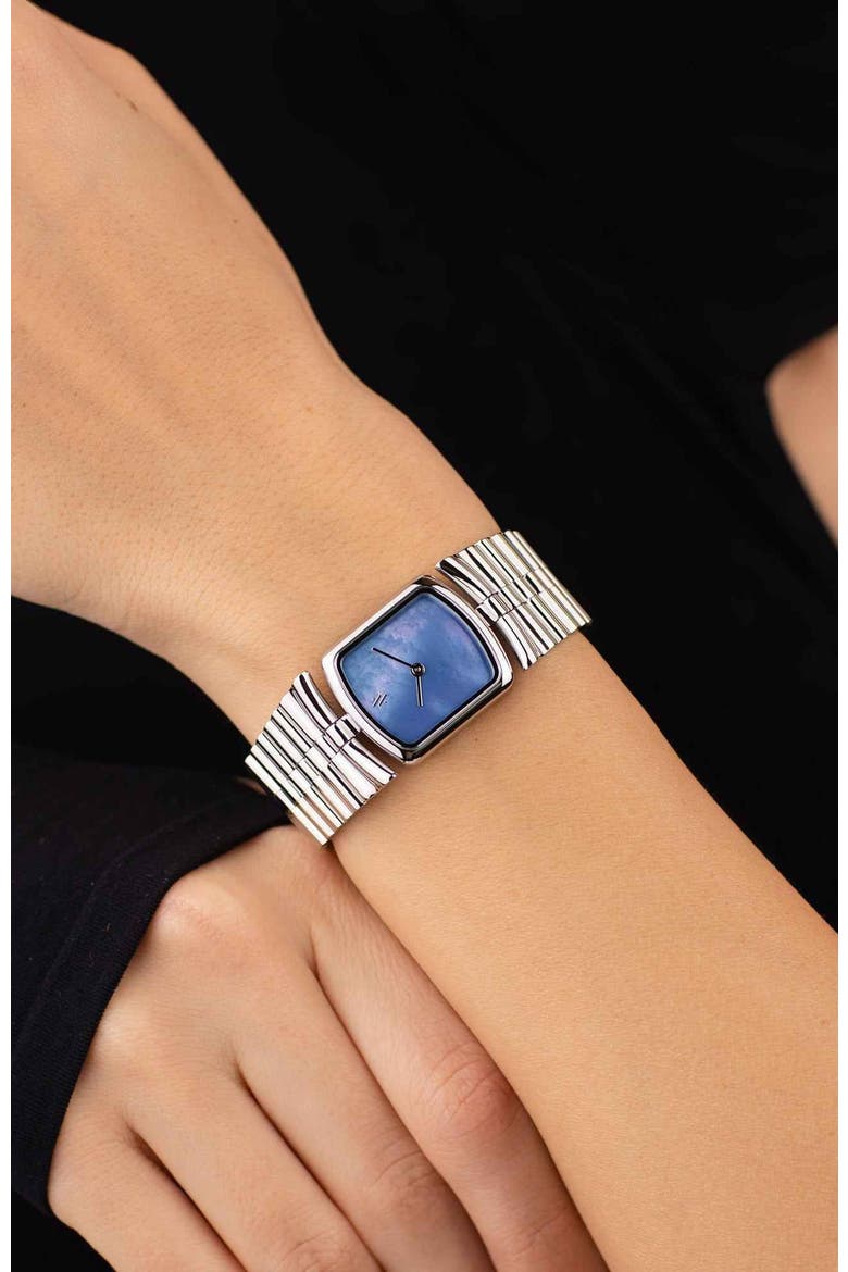 Amare Gemstone Watch, Alternate, color, Blue Pearl-Silver
