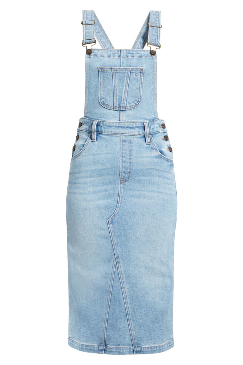 Midi Denim Skirtall, Alternate, color, MEDIUM WASH