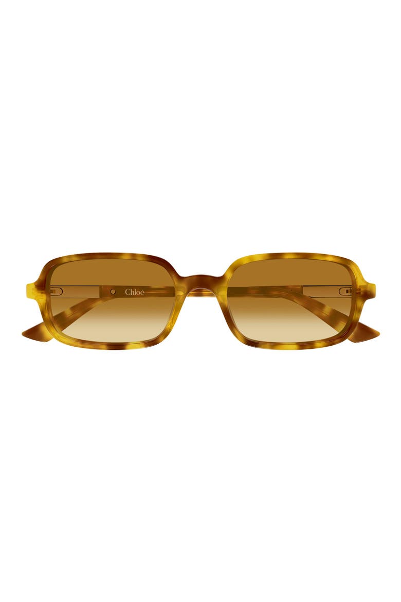 53mm Gradient Rectangular Sunglasses, Main, color, HAVANA