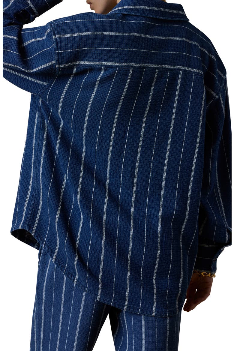 Island Tide Stripe Organic Cotton Shirt Jacket, Alternate, color, INDIGO DRIFT STRIPE