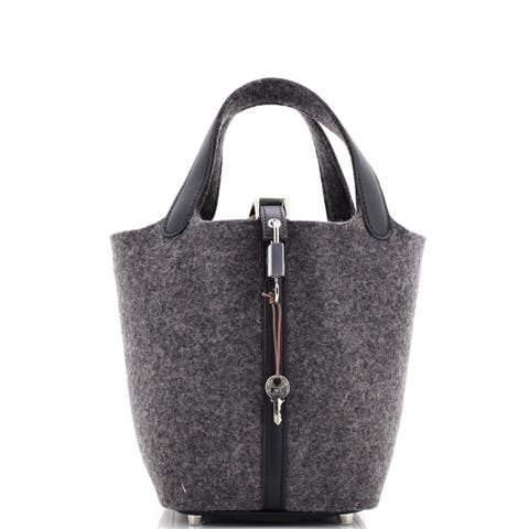 Picotin Lock Bag Felt with Leather PM