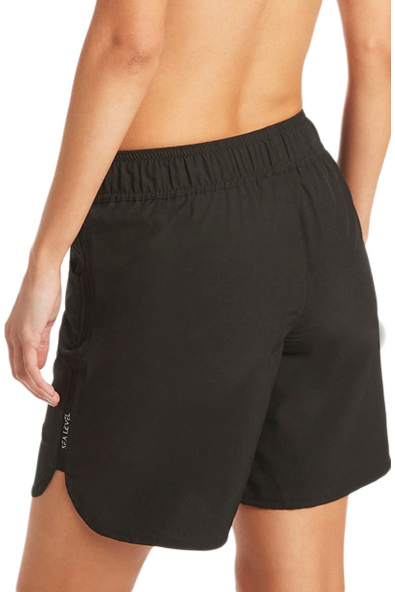 7-Inch Stretch Board Shorts, Alternate, color, BLACK