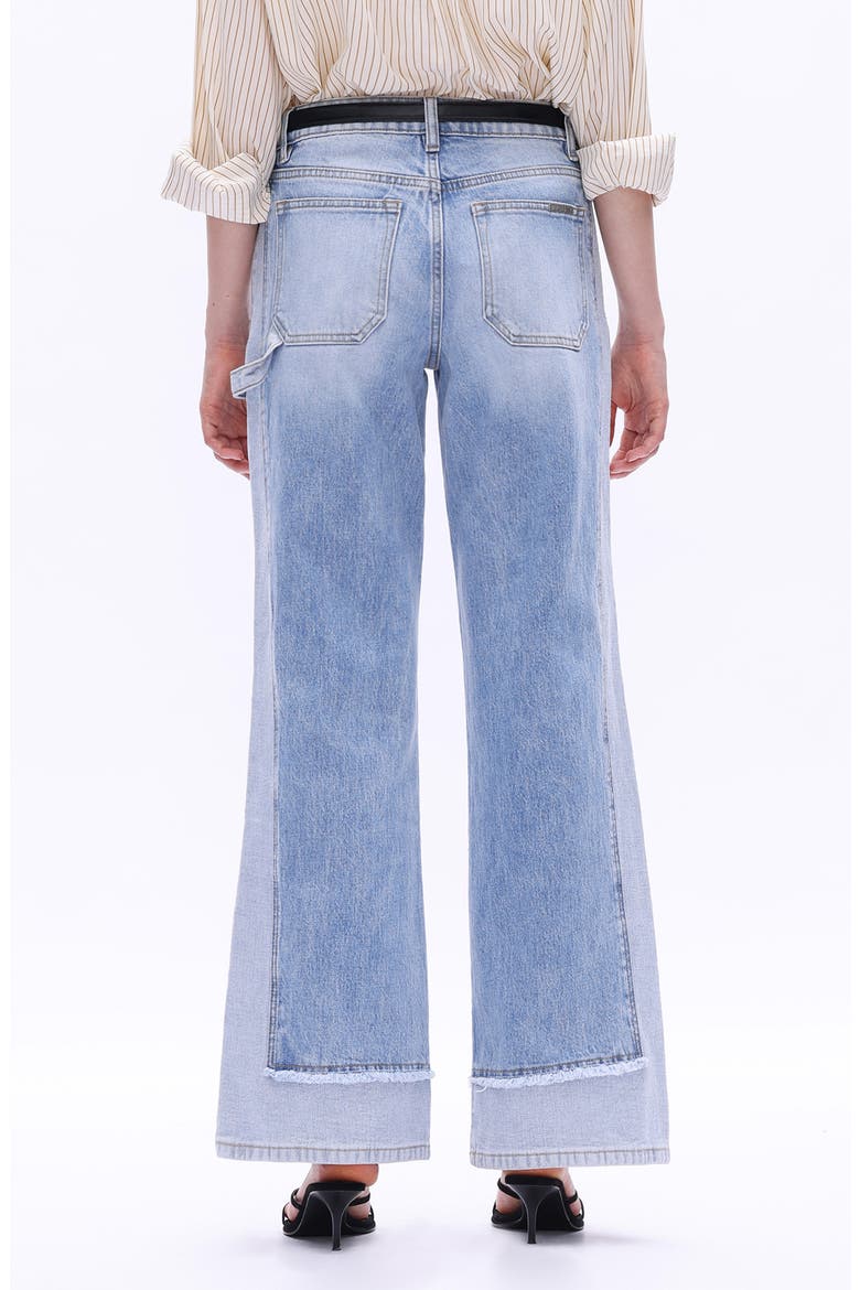 Paneled Mid Rise Wide Leg Carpenter Jeans, Alternate, color, LIGHT BLUE