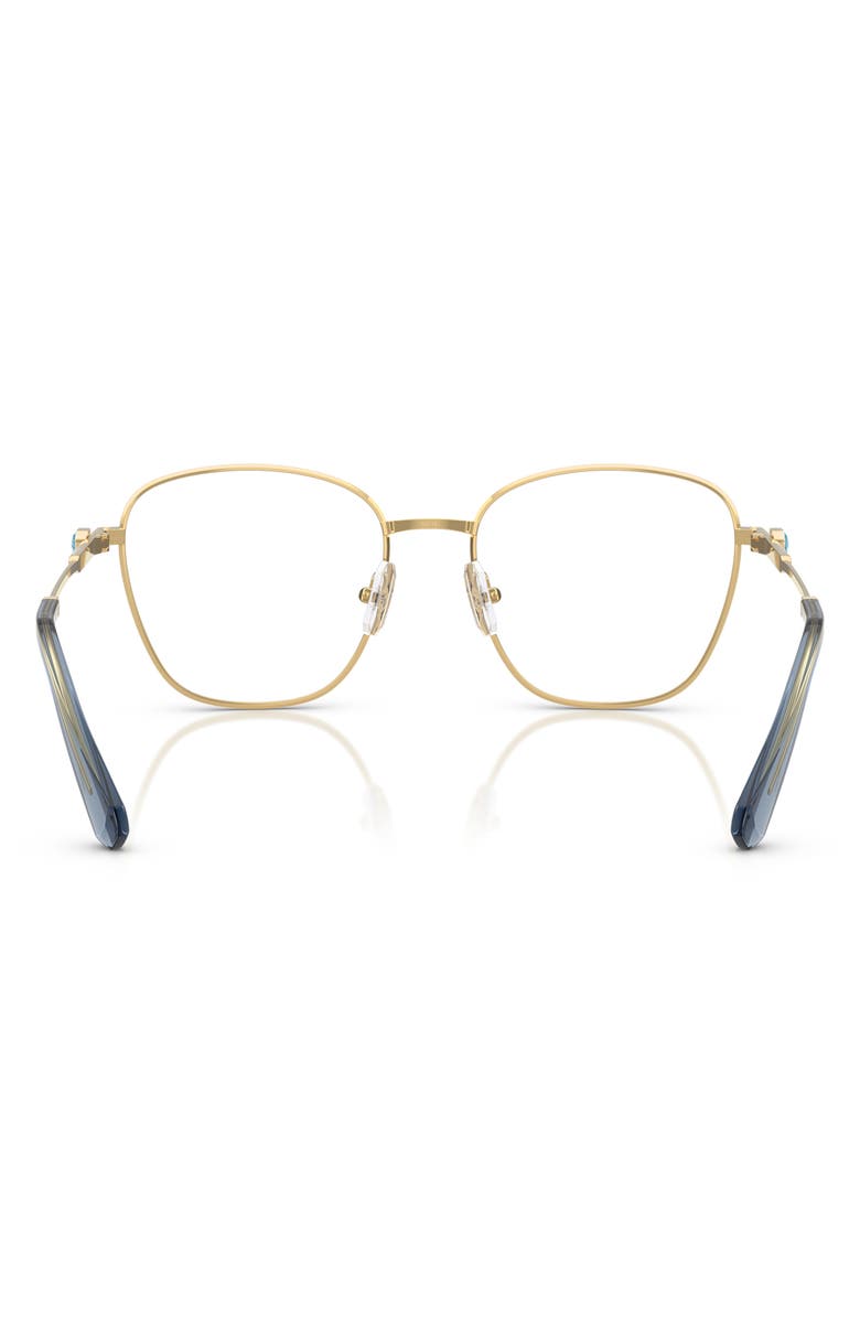 Swarovski 52mm Square Optical Glasses, Alternate, color, Shiny Gold