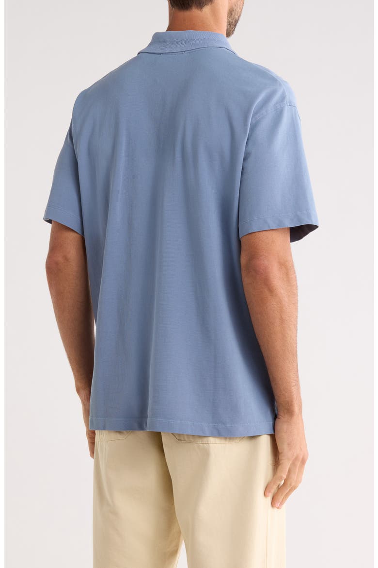Relaxed Fit Cotton Piqué Polo, Alternate, color, INFINITY