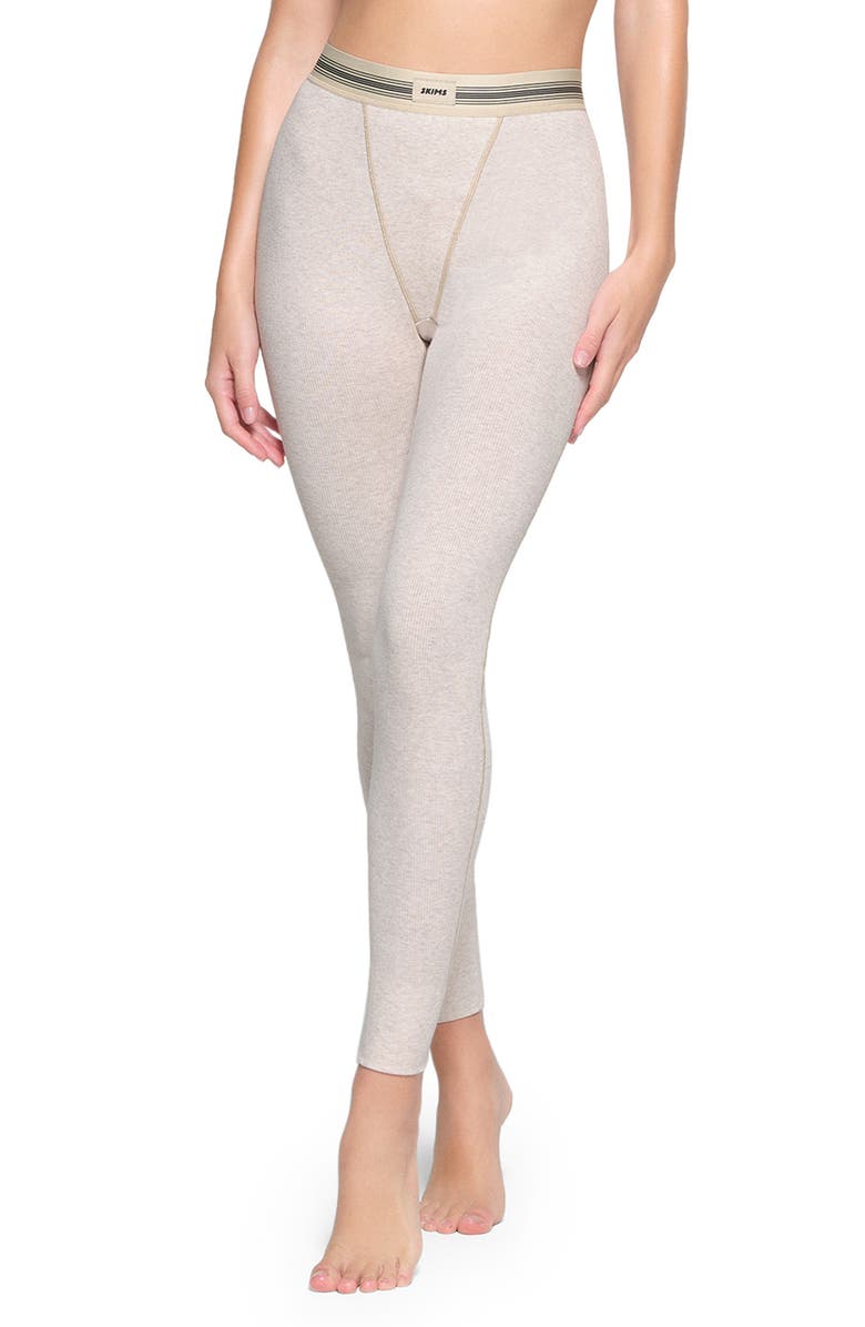 SKIMS Stretch Cotton Rib Leggings, Main, color, 