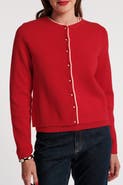 Frances Valentine Darling Cardigan Colorblock Piping
