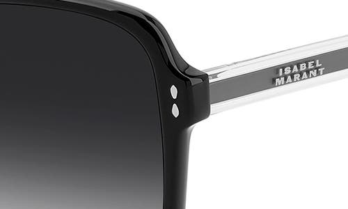 Isabel Marant 58mm Gradient Square Sunglasses In Black/dark Grey Sf