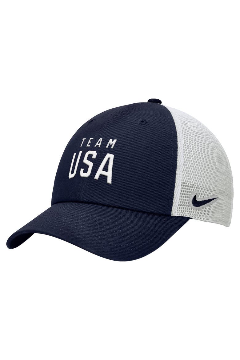 Men's Nike Navy Team USA Club Trucker Adjustable Hat, Main, color, Navy