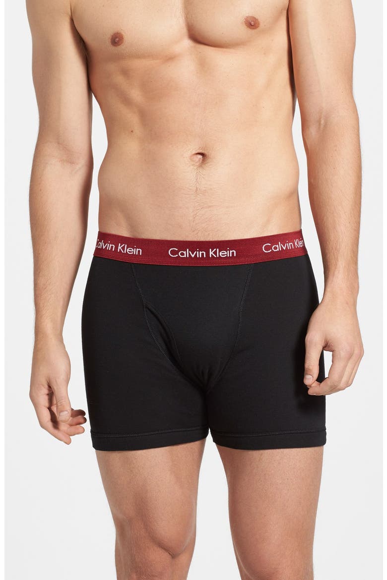 3-Pack Cotton Boxer Briefs, Main, color, BLACK MULTI