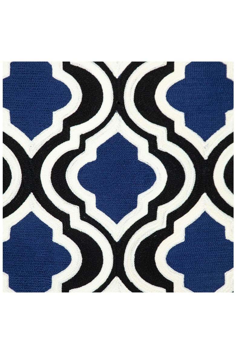 Muja Throw Pillow, Alternate, color, BLUE WHITE BLUE