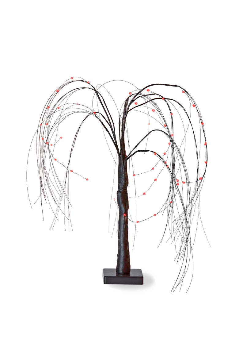 Spooky Weeping Willow LED Tree Decorative Sculpture Indoor, Main, color, Black