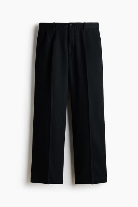 Loose Fit Linen-blend Trousers