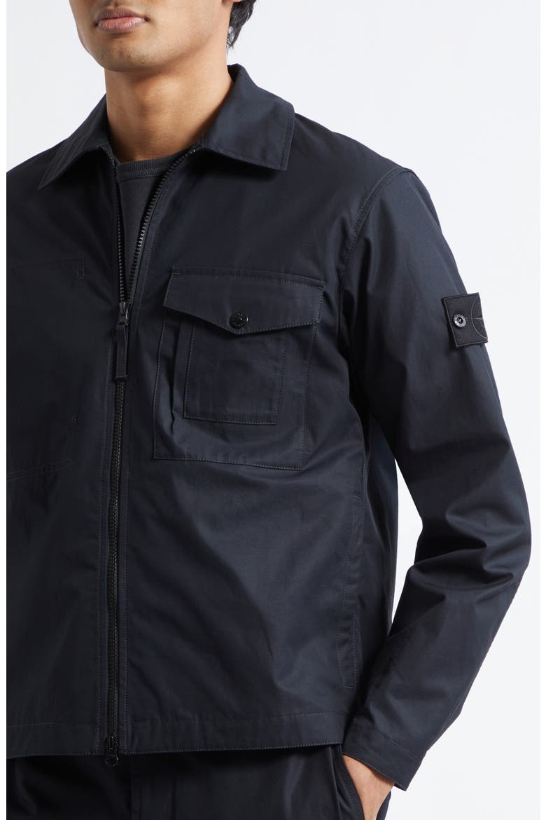 Cotton Canvas Zip Jacket, Alternate, color, BLACK