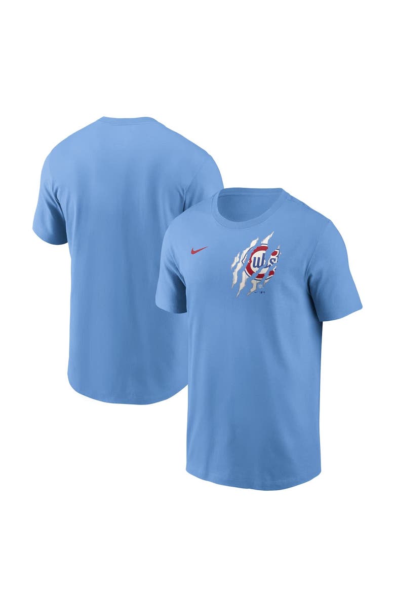 Nike Men's Nike Light Blue Chicago Cubs Alt Pinstripe T-Shirt, Alternate, color, Light Blue