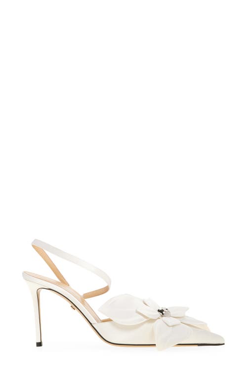 Mach&mach Mach & Mach Orchid Slingback Pump In White