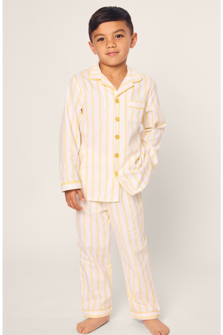 Sunny Stripe TWill Pajamas, Alternate, color, YELLOW