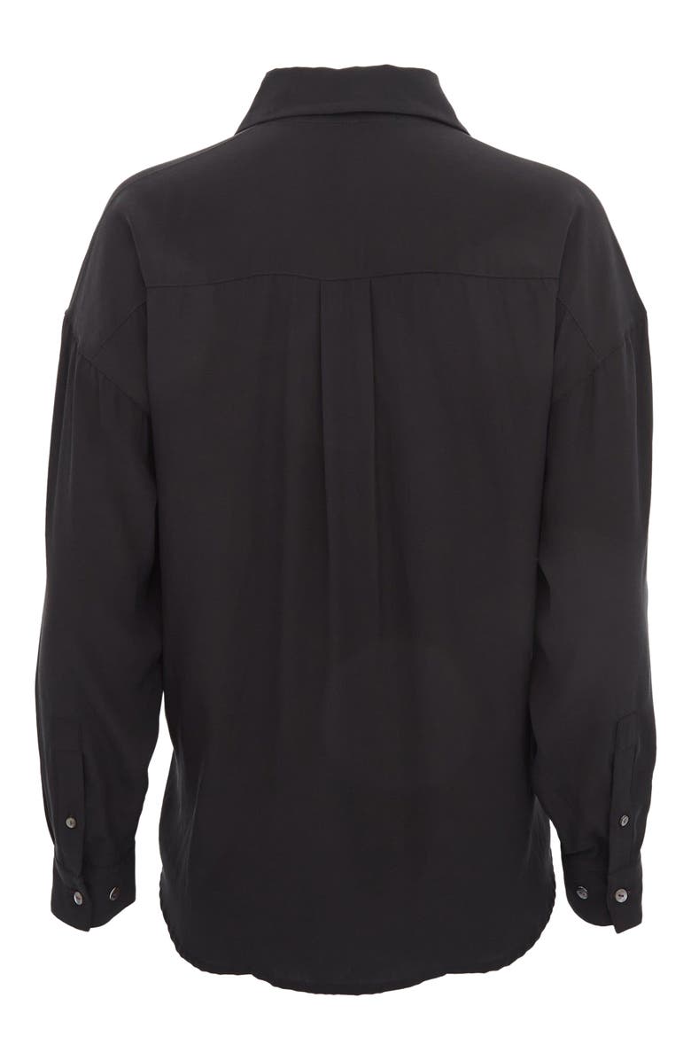 Lords of Harlech Sophie Silk Oversized Blouse, Alternate, color, Black